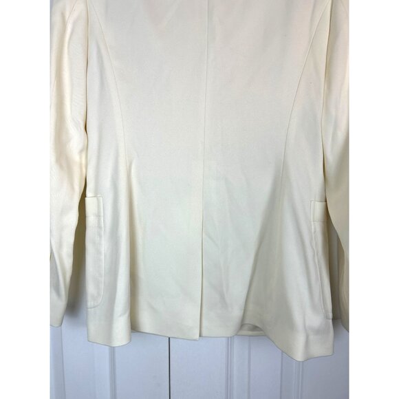 Reiss Women's Ember Cream Off White Tailored Single Breasted One Button Blazer 6 - Picture 9 of 16